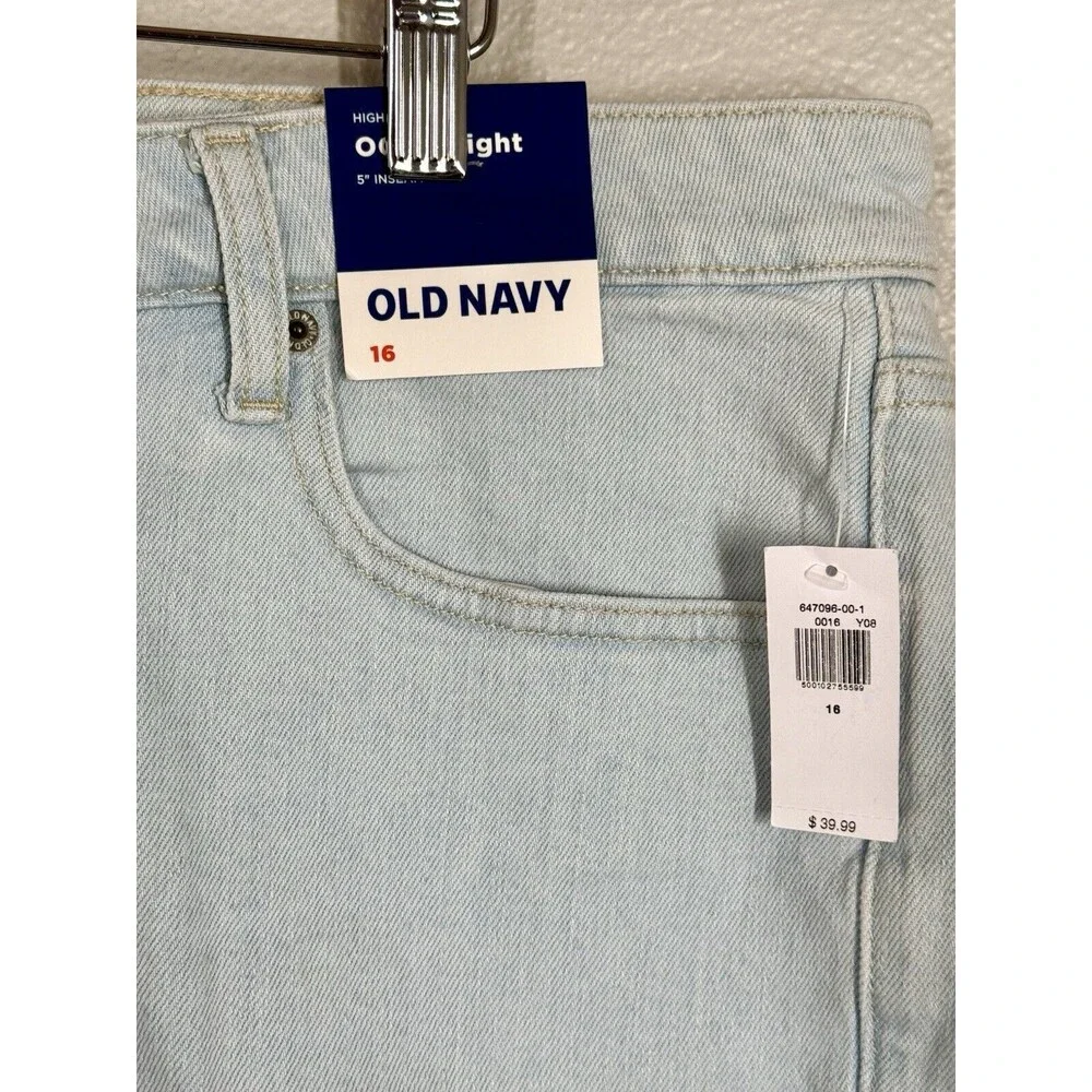 NWT Old Navy Womens High Rise OG Straight Shorts 5